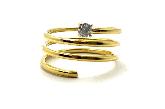 Anello Domar Donna Anello oro 9k in Oro Zircone ANOR-210-280 - ANOR-210-280